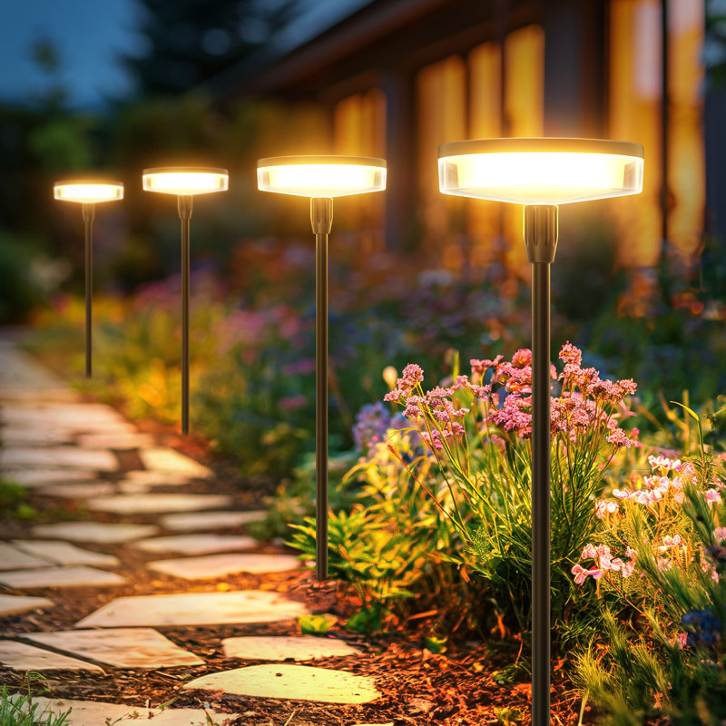 Solar Pathway Lights Outdoor Upgraded 4 Pack 19 Led 40lm Solar Lights Outdoor Waterproof Up To 14hrs Auto On off Swaying Solar Garden Lights